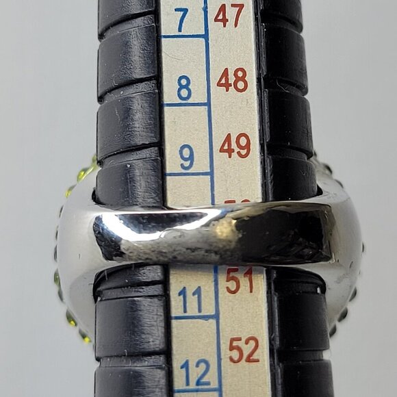 Aqua Green Rhinestone Ring SIZE 5 - other sizes available - Picture 11 of 14